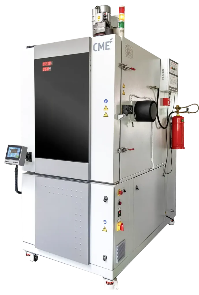Reach-in battery test chamber for EV battery cell and module environmental testing