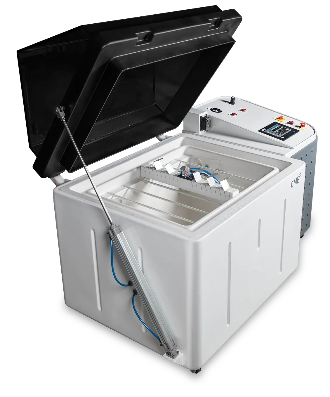 Salt spray test chamber for corrosion resistance testing