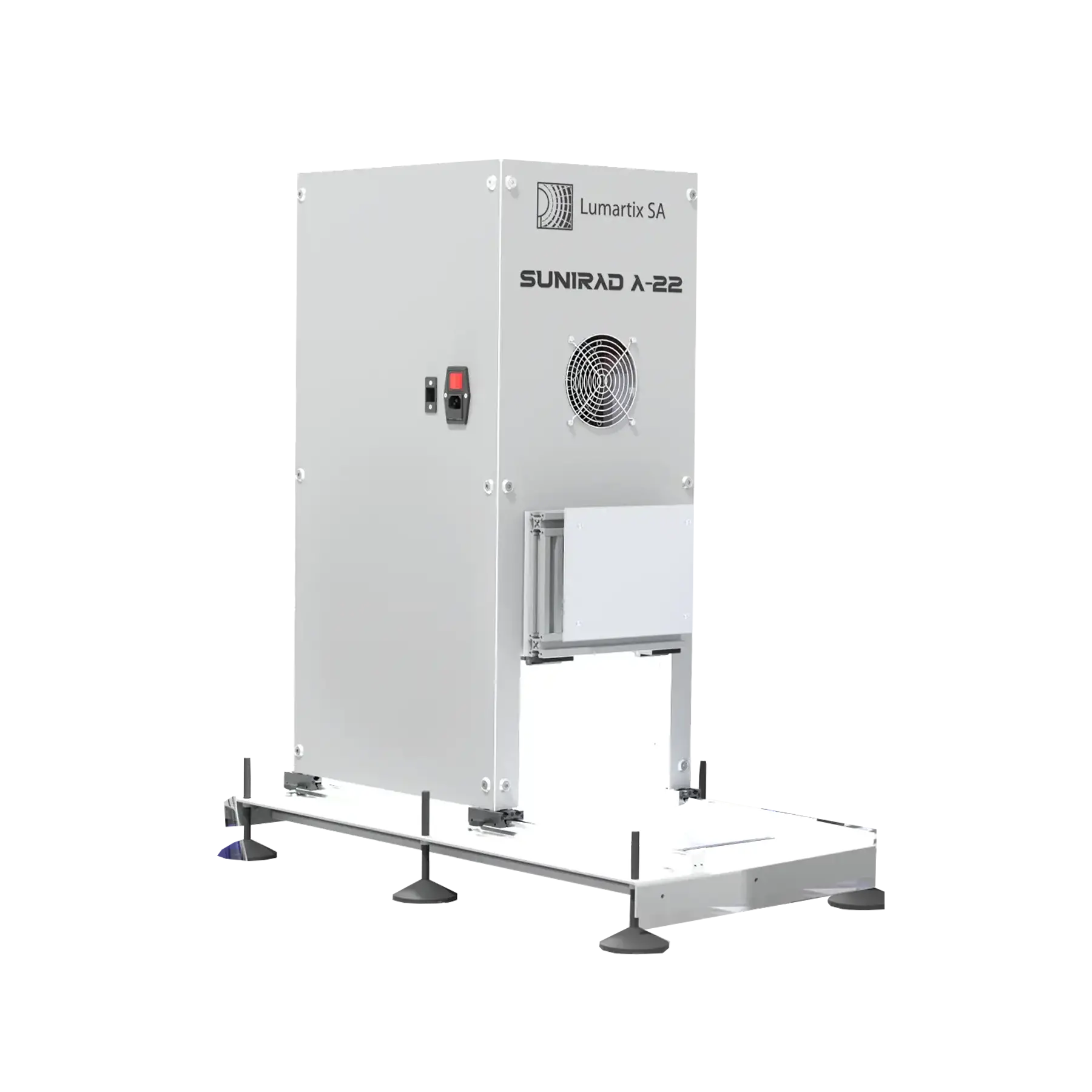 Benchtop solar simulation chamber for photovoltaic module testing