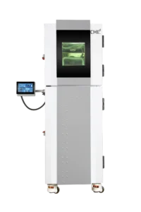 Thermal shock test chamber for rapid temperature transition environmental testing