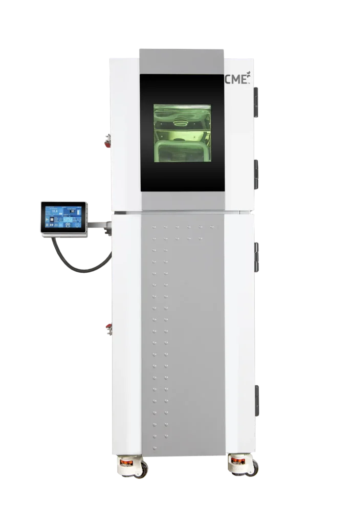 Thermal shock test chamber for rapid temperature transition environmental testing