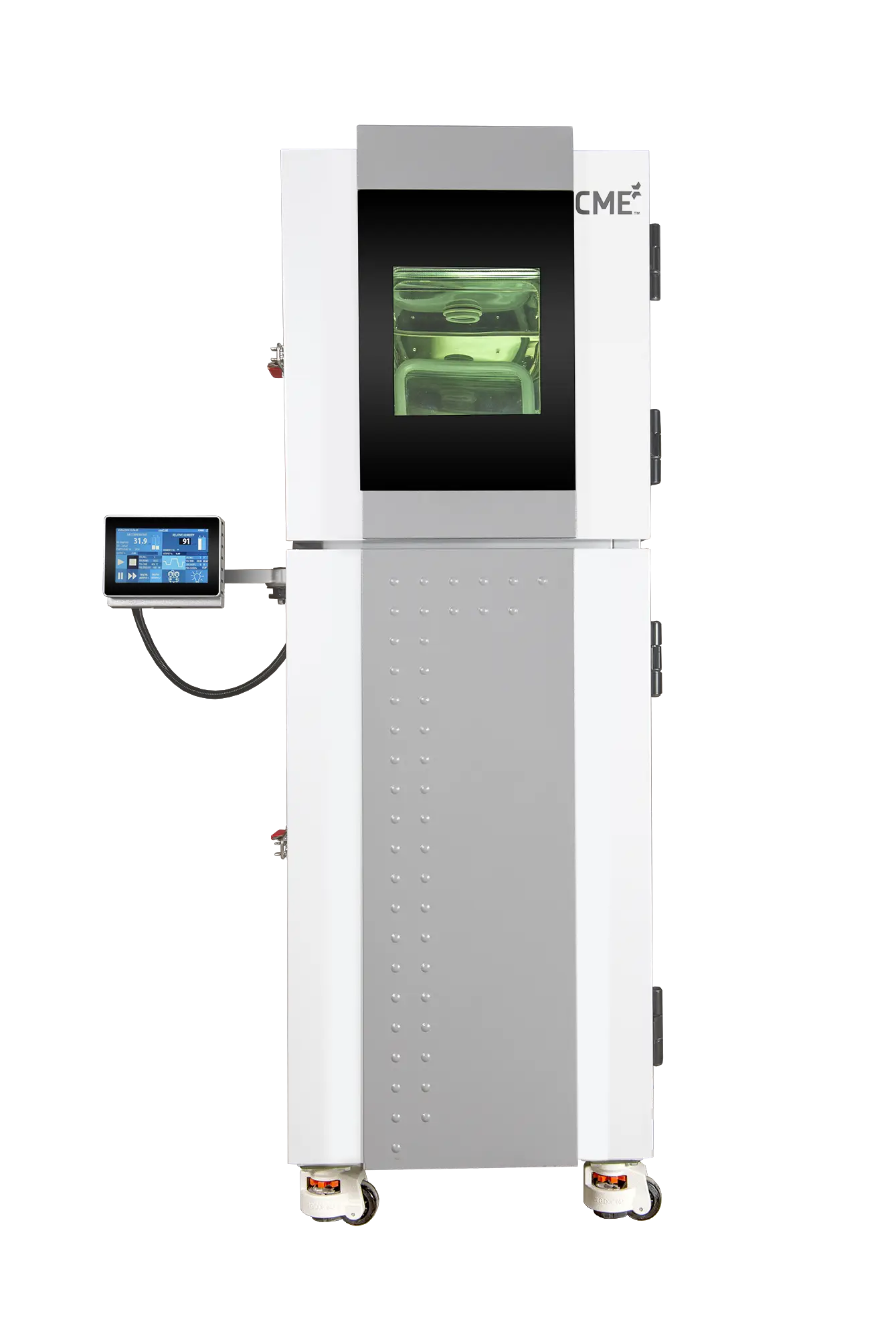 Thermal shock test chamber for rapid temperature transition environmental testing