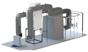 Brake dynamometer cooling unit for NVH testing of automotive brake systems