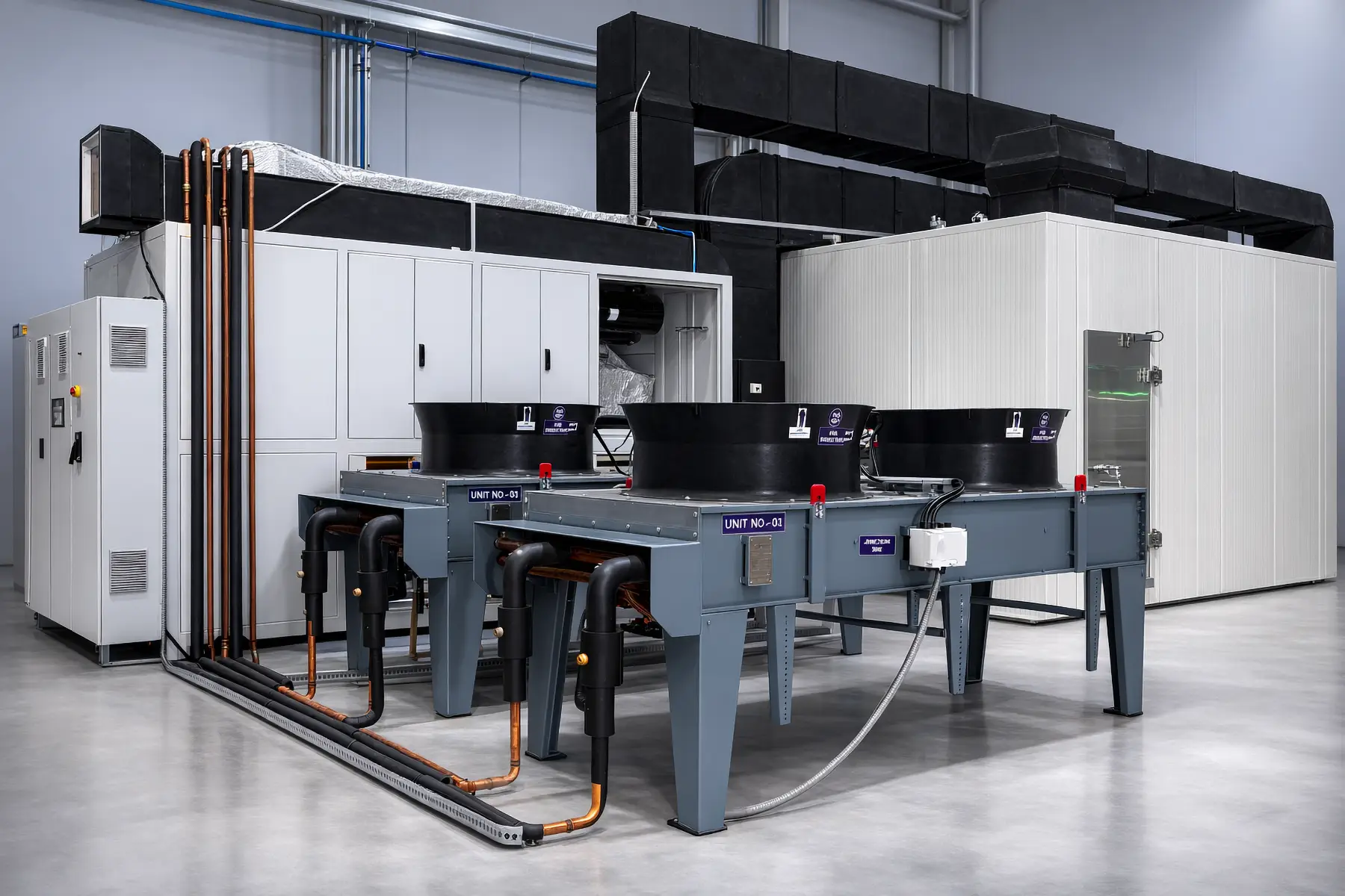 Brake dynamometer cooling unit for NVH testing of automotive brake systems