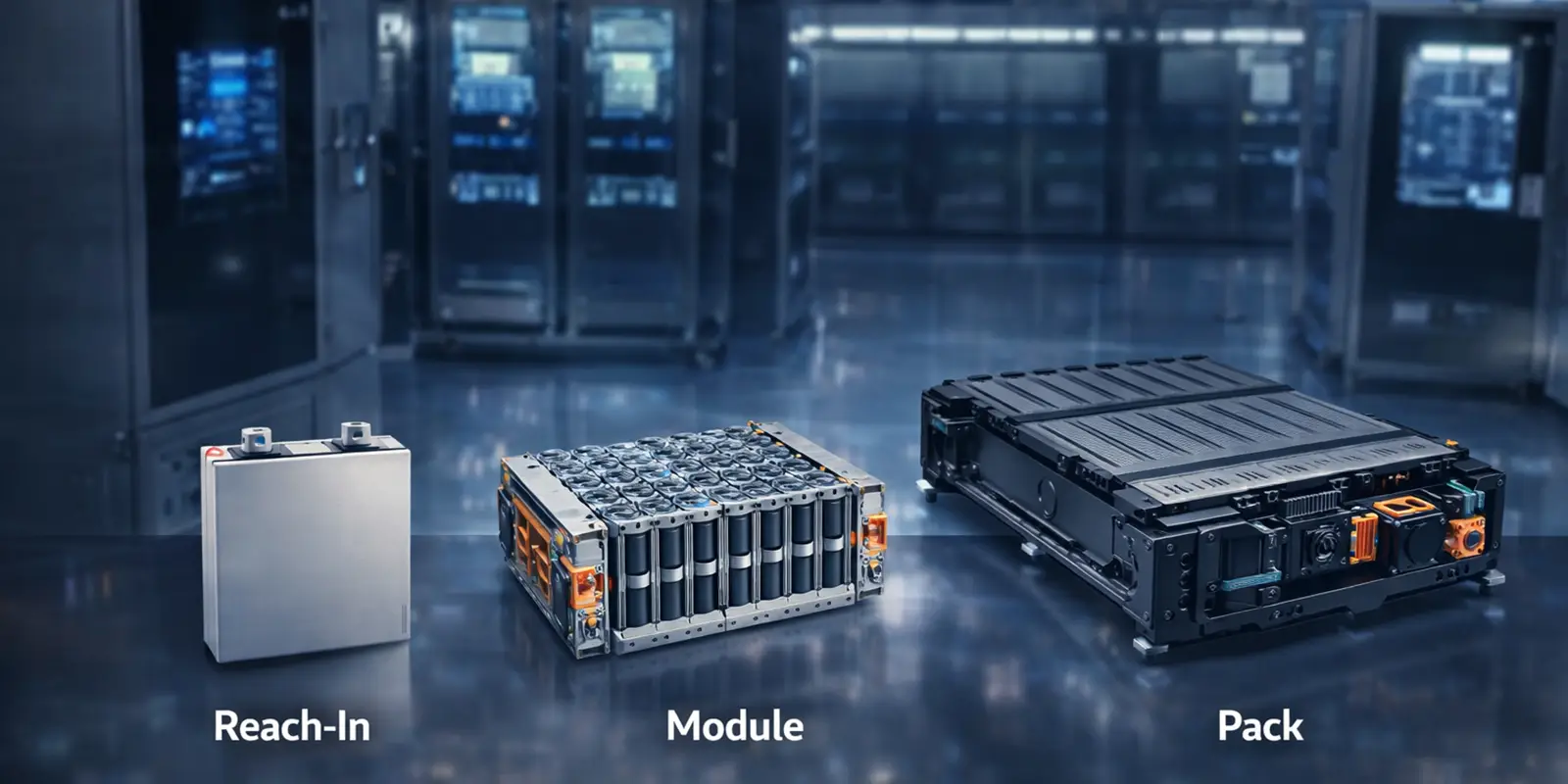 EV battery testing showing cell, module, and pack validation in environmental test chambers
