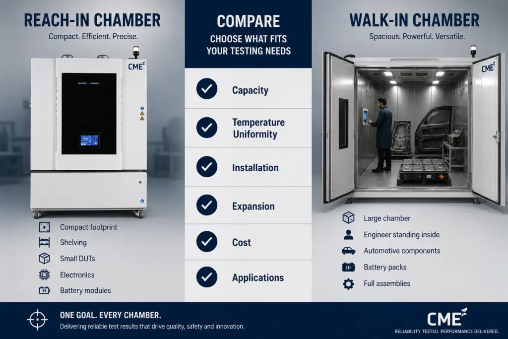reach-in vs walk-in environmental test chambers