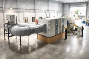 MIL-STD sand and dust test chamber for environmental durability testing of defense components